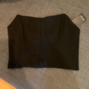 Black Bustier Crop Top